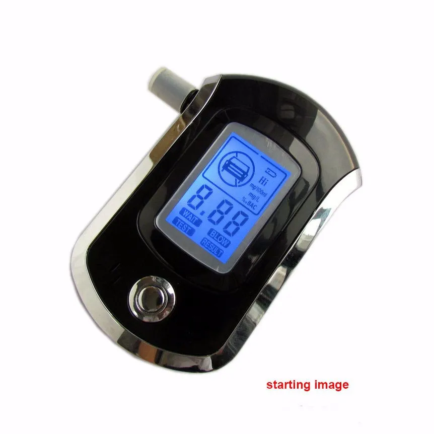 2017 Professional Mini Police Digital LCD Screen Breath Alkohol Alcohol Tester Breathalyzer AT6000 Bafometro Alcoholimetro 13