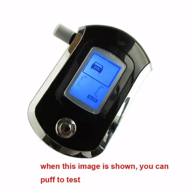 2017 Professional Mini Police Digital LCD Screen Breath Alkohol Alcohol Tester Breathalyzer AT6000 Bafometro Alcoholimetro 15