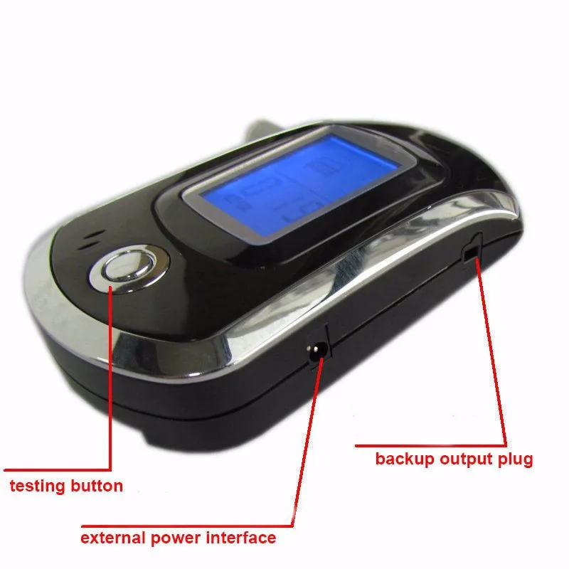 2017 Professional Mini Police Digital LCD Screen Breath Alkohol Alcohol Tester Breathalyzer AT6000 Bafometro Alcoholimetro 17
