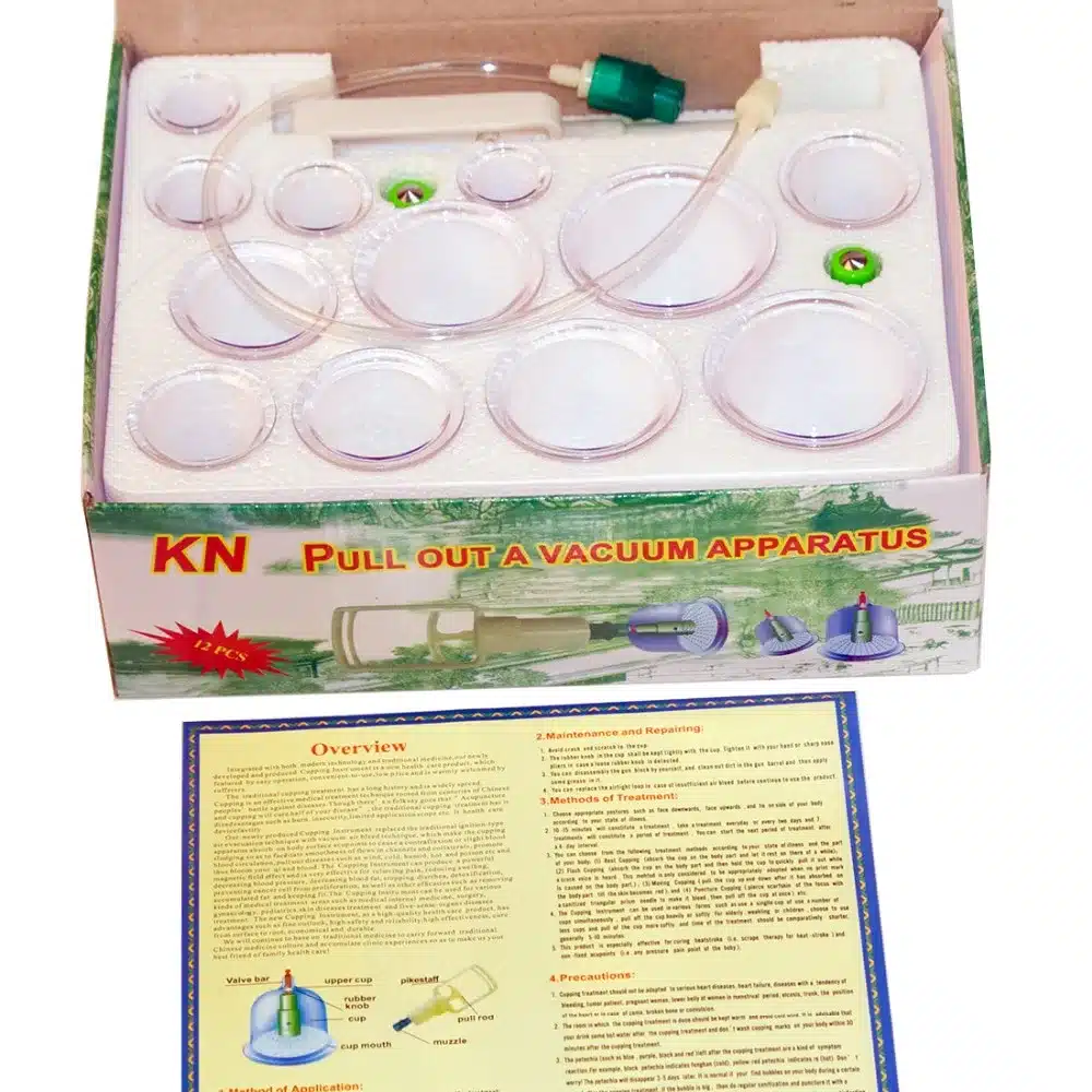 12 pcs/ Set Body Cupping Set Chinese Health Care Medical Vacuum Cupping Set Massage Therapy Kit Relaxation Healthy Massage Set 6