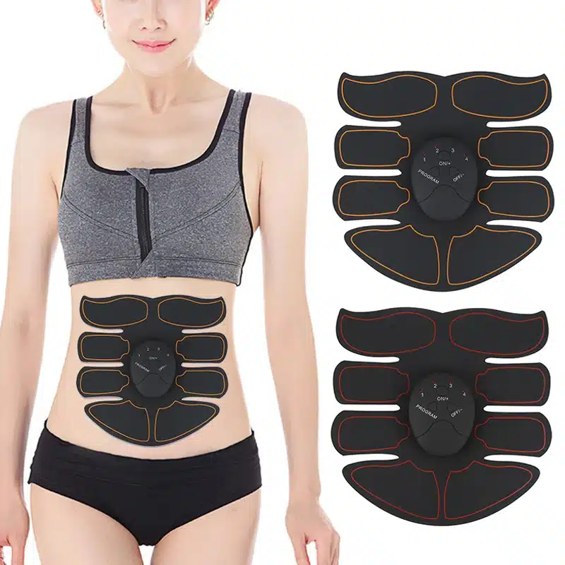 New EMS Abdominal Muscle Exerciser Trainer Smart ABS Stimulator Fitness Gym ABS Stickers Pad Body Loss Slimming Massager Unisex 3