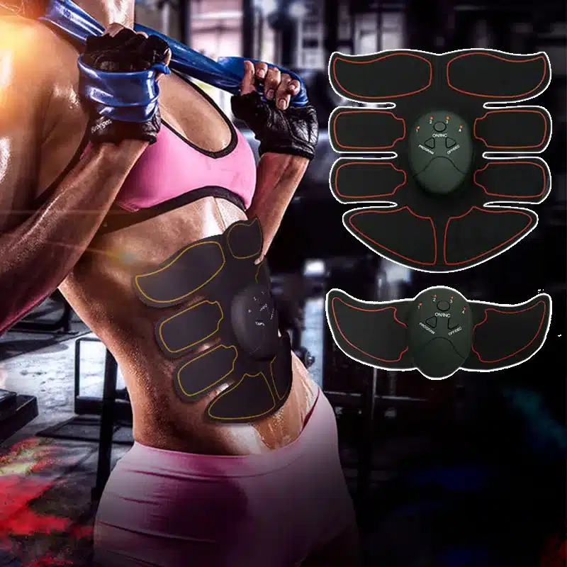 New EMS Abdominal Muscle Exerciser Trainer Smart ABS Stimulator Fitness Gym ABS Stickers Pad Body Loss Slimming Massager Unisex 5