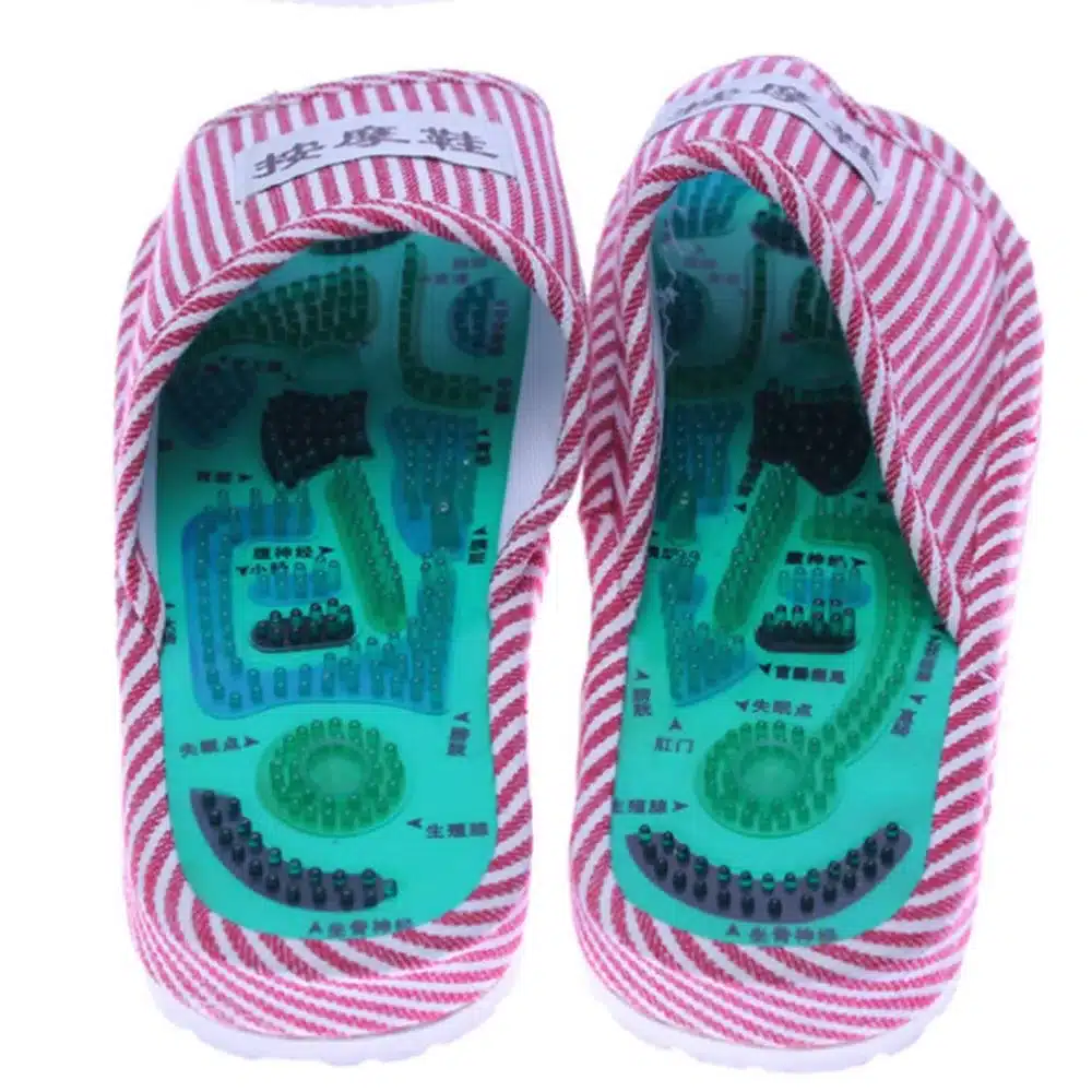 Healthy Striped Pattern Reflexology Foot Acupoint Slipper Massage Promote Blood Circulation Relaxation Foot GOOD Care Shoes 25cm 11