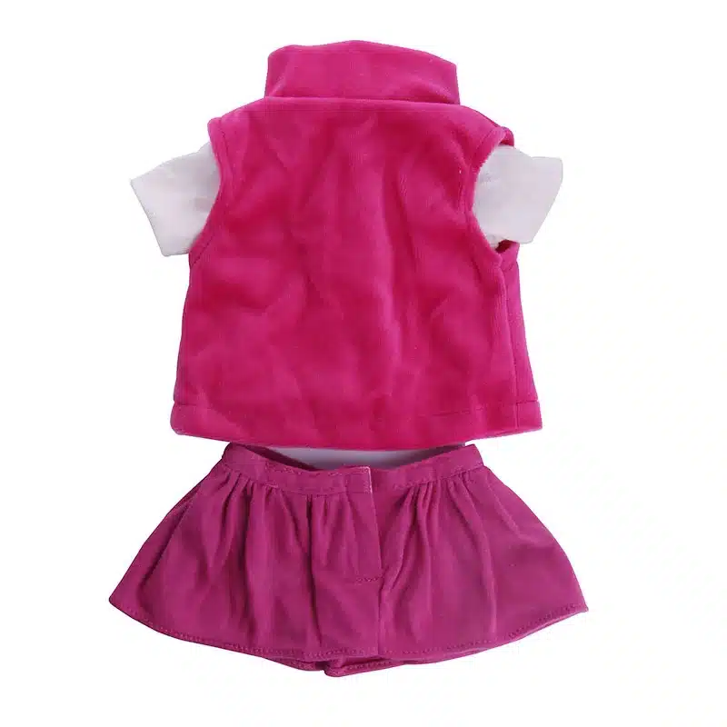 3 Items A Set 18 Inch American Girl Doll Clothes Jeans Coat +skit +white Shirt for 43cm Zapf Baby Dolls Suit Wear 7