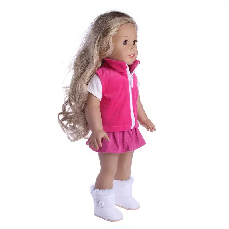 3 Items A Set 18 Inch American Girl Doll Clothes Jeans Coat +skit +white Shirt for 43cm Zapf Baby Dolls Suit Wear 9