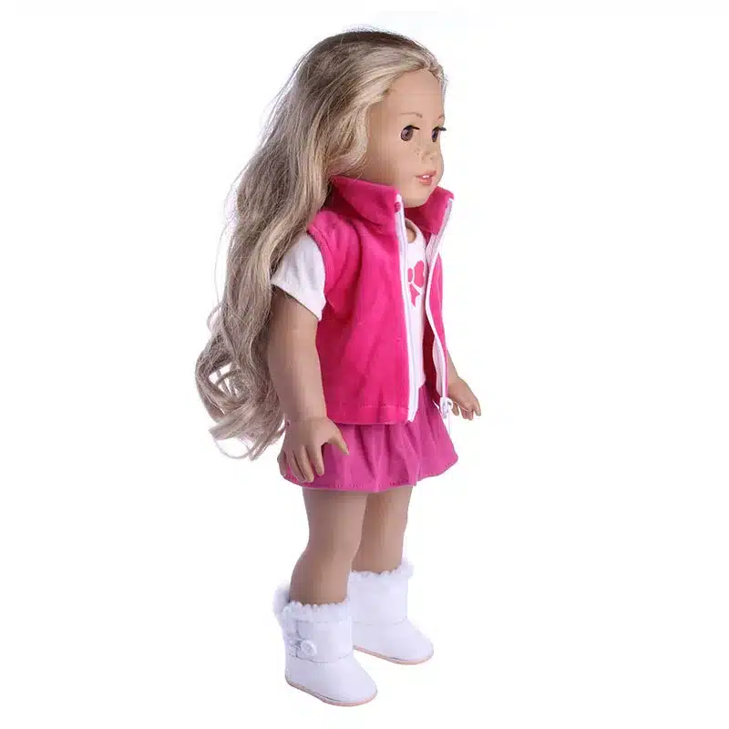 3 Items A Set 18 Inch American Girl Doll Clothes Jeans Coat +skit +white Shirt for 43cm Zapf Baby Dolls Suit Wear 11