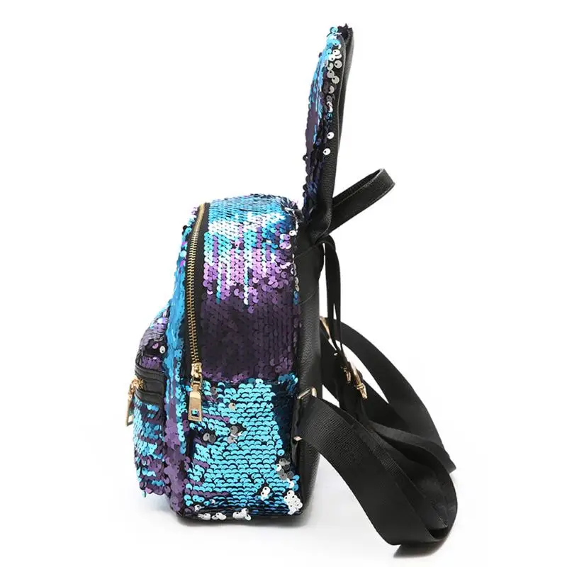 Bling Sequins Backpack Cute Rabbit Ears Double Shoulder Bag Women Mini Backpack Children Girl Rucksack Travel Bag Mochila Femina 20