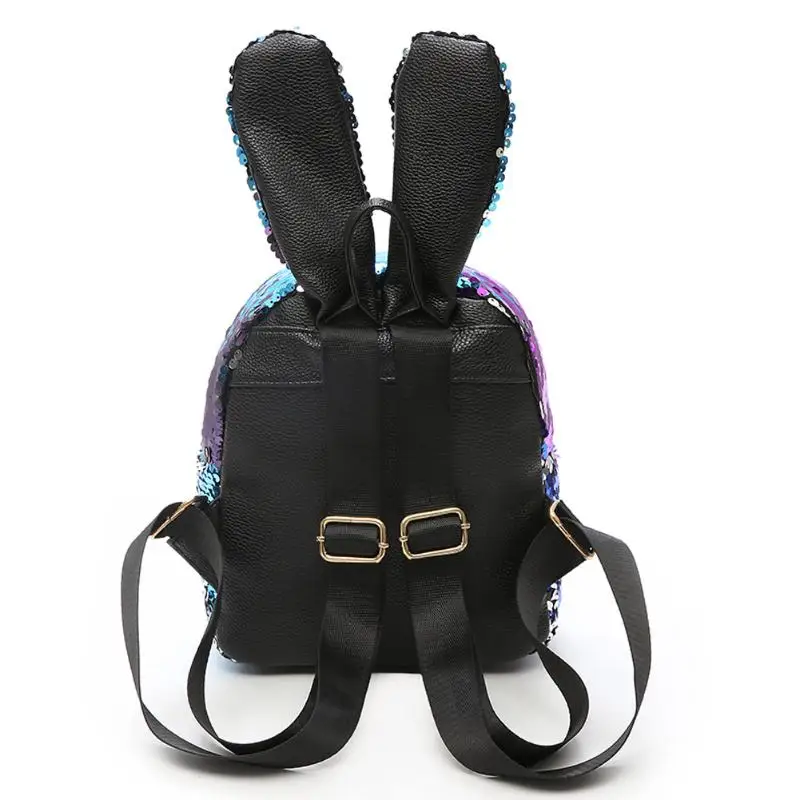 Bling Sequins Backpack Cute Rabbit Ears Double Shoulder Bag Women Mini Backpack Children Girl Rucksack Travel Bag Mochila Femina 21