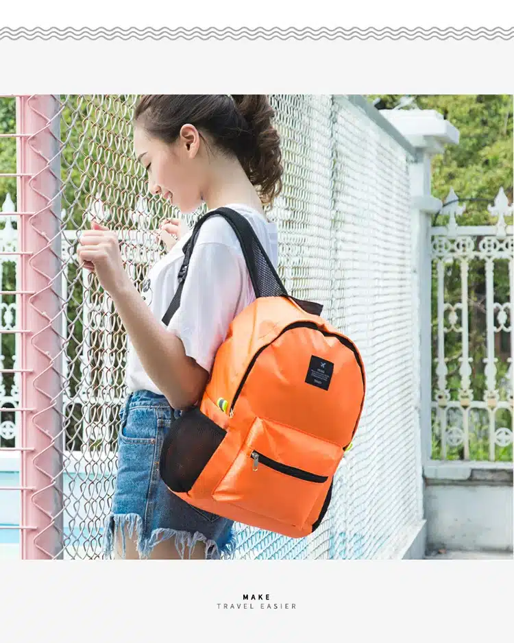 Women Nylon waterproof Backpacks journey Rucksacks Portable Hand Backpack For teenagers Girls Ladies School Travel Shoulder Bag 14
