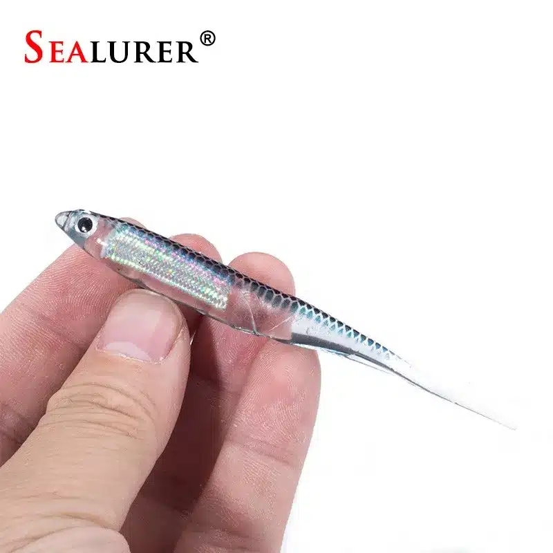 SEALURER Soft Lure 6pcs/lot 2.6g/90mm for Fishing Shad Fishing Worm Swimbaits Jig Head Soft Lure Fly Fishing Bait Fishing Lures 16