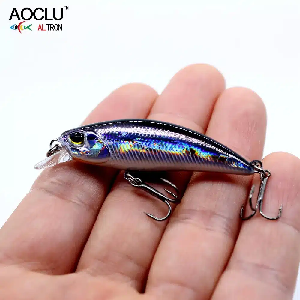AOCLU wobblers Jerkbait 8 Colors 5cm 4.0g Hard Bait Small Minnow Crank Fishing lures Bass Fresh Salt water tackle sinking lure 7