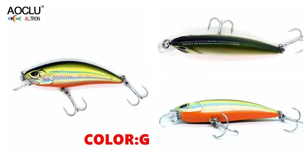 AOCLU wobblers Jerkbait 8 Colors 5cm 4.0g Hard Bait Small Minnow Crank Fishing lures Bass Fresh Salt water tackle sinking lure 14