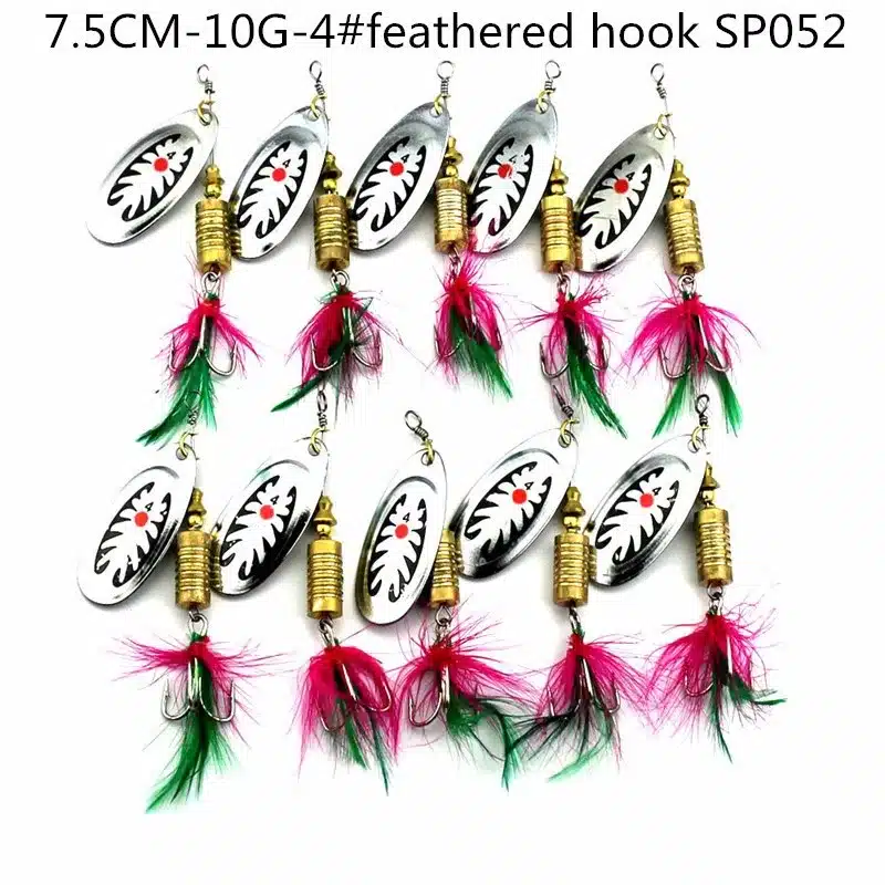 HENGJIA 10pcs Mixed size Metal Sequin Spinnerbait Fishing Lure Spoon Bait Fishing Tackle 20 kinds pesca peche japan lure fishing 21