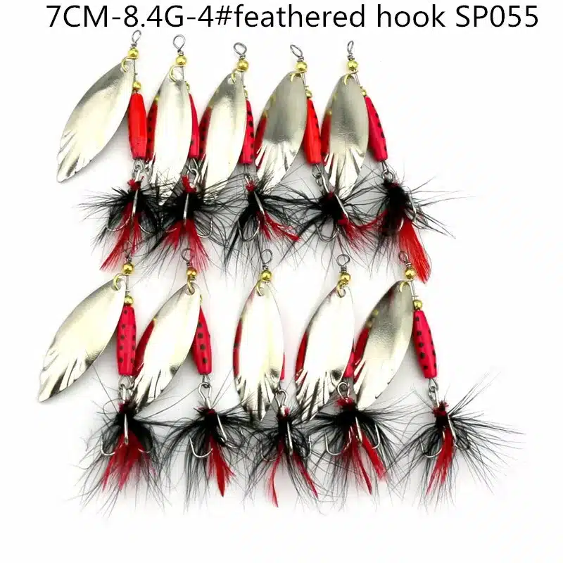 HENGJIA 10pcs Mixed size Metal Sequin Spinnerbait Fishing Lure Spoon Bait Fishing Tackle 20 kinds pesca peche japan lure fishing 24