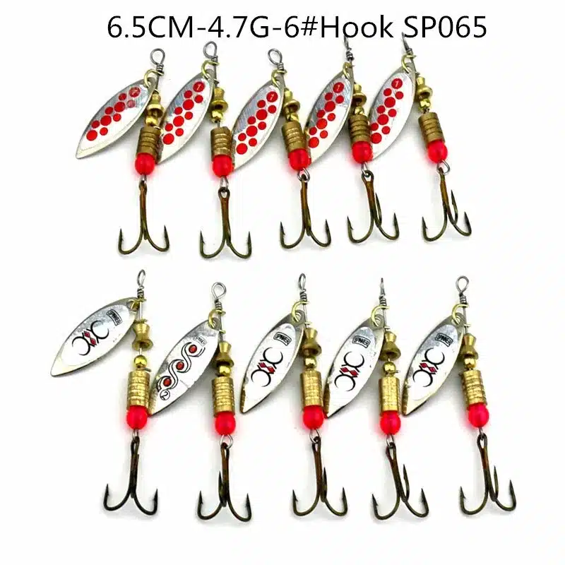 HENGJIA 10pcs Mixed size Metal Sequin Spinnerbait Fishing Lure Spoon Bait Fishing Tackle 20 kinds pesca peche japan lure fishing 34