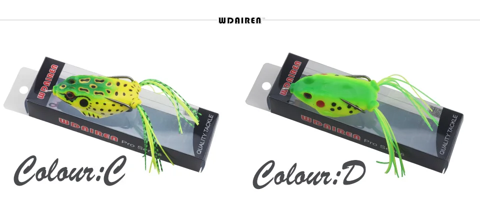 WDAIREN High Quality Kopper Live Target Frog Lure 6cm/12g Snakehead Lure Topwater Simulation 1Pcs Frog Fishing Lure WD-036 22