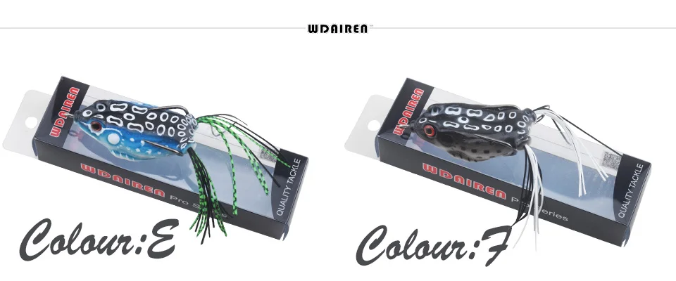 WDAIREN High Quality Kopper Live Target Frog Lure 6cm/12g Snakehead Lure Topwater Simulation 1Pcs Frog Fishing Lure WD-036 23