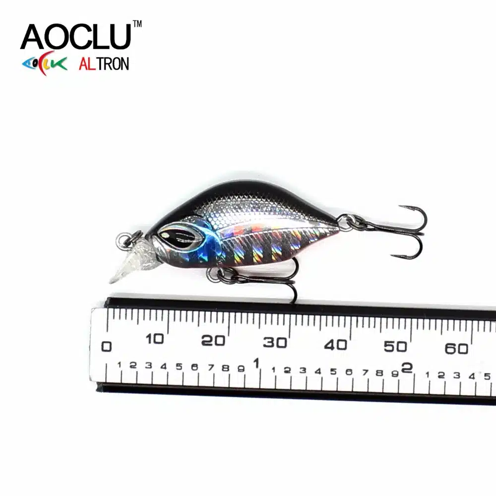 AOCLU wobblers 6 Colors 4.5cm 3.0g Sinking Hard Bait VIB Minnow Crank Fishing lures Bass 14# VMC hooks tackle free shipping 7