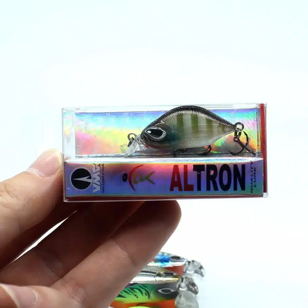 AOCLU wobblers 6 Colors 4.5cm 3.0g Sinking Hard Bait VIB Minnow Crank Fishing lures Bass 14# VMC hooks tackle free shipping 9