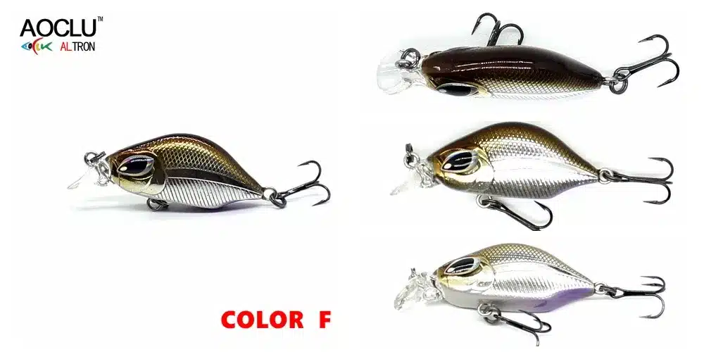AOCLU wobblers 6 Colors 4.5cm 3.0g Sinking Hard Bait VIB Minnow Crank Fishing lures Bass 14# VMC hooks tackle free shipping 15