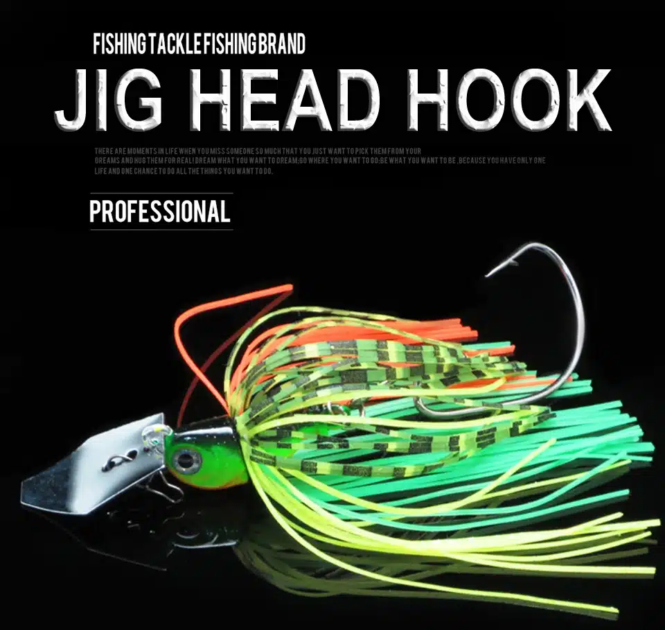 1PCS Buzz Bait Fishing Lure Lead head Metal Spoons Spinner Bait Crank Hook 10g 70mm Spinner Buss Tackle Accessories 10
