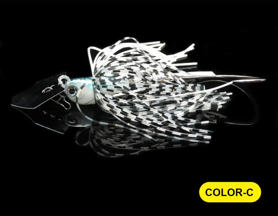 1PCS Buzz Bait Fishing Lure Lead head Metal Spoons Spinner Bait Crank Hook 10g 70mm Spinner Buss Tackle Accessories 13
