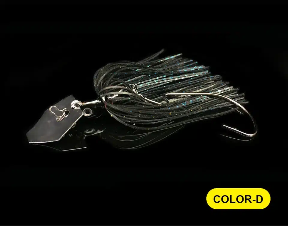 1PCS Buzz Bait Fishing Lure Lead head Metal Spoons Spinner Bait Crank Hook 10g 70mm Spinner Buss Tackle Accessories 14