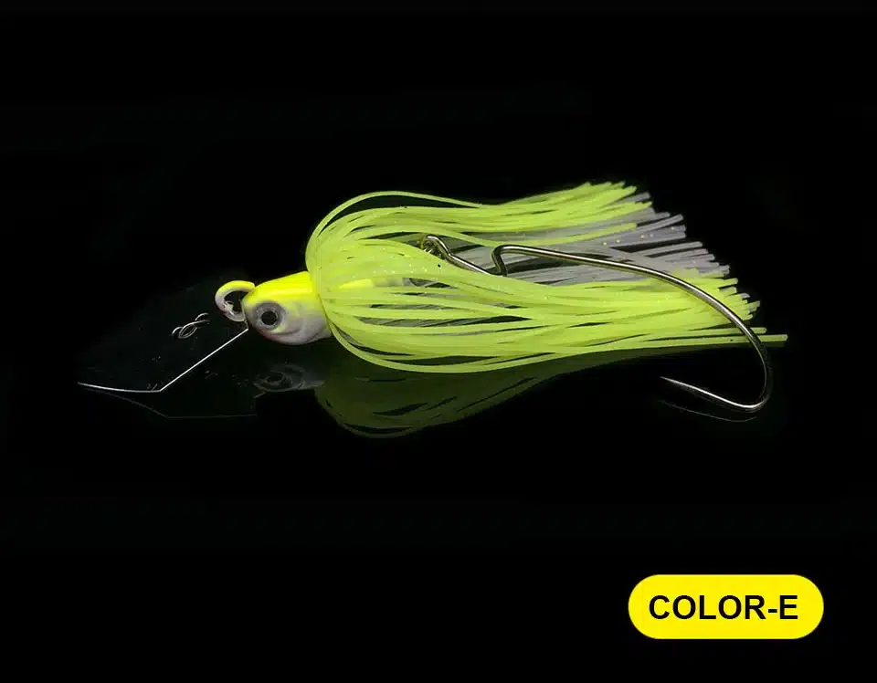 1PCS Buzz Bait Fishing Lure Lead head Metal Spoons Spinner Bait Crank Hook 10g 70mm Spinner Buss Tackle Accessories 15