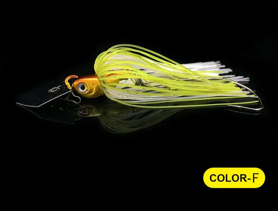1PCS Buzz Bait Fishing Lure Lead head Metal Spoons Spinner Bait Crank Hook 10g 70mm Spinner Buss Tackle Accessories 16