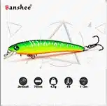 Banshee 65mm 9.3g GO-CM003 Trout Perch Fishing Lure Floating Wobbler Artificial Bait Shallow Diving Crank Minnow Crankbaits 12