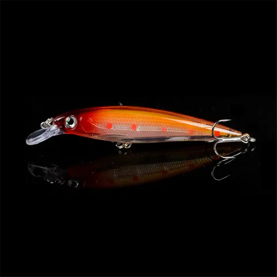 1PCS Floating Minnow Fishing Lure Laser Hard Artificial Bait 3D Eyes 11cm 13.4g Fishing Wobblers Crankbait Minnows 12
