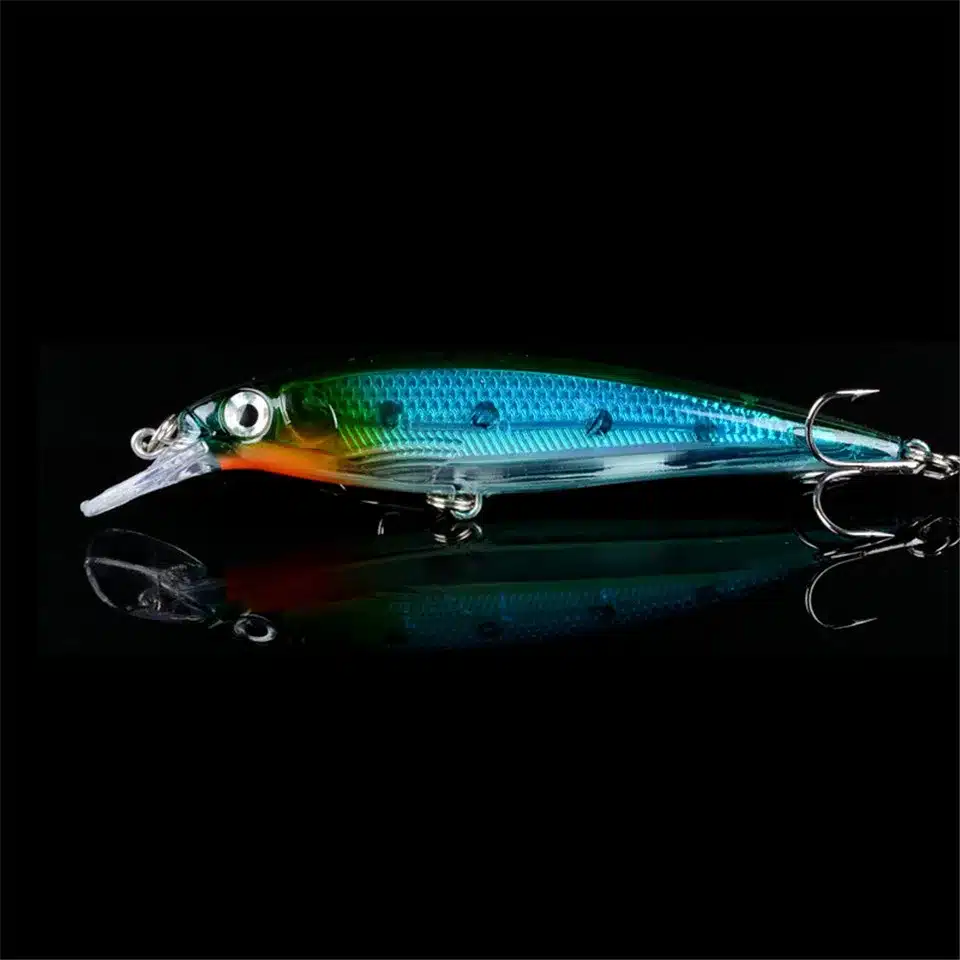 1PCS Floating Minnow Fishing Lure Laser Hard Artificial Bait 3D Eyes 11cm 13.4g Fishing Wobblers Crankbait Minnows 17