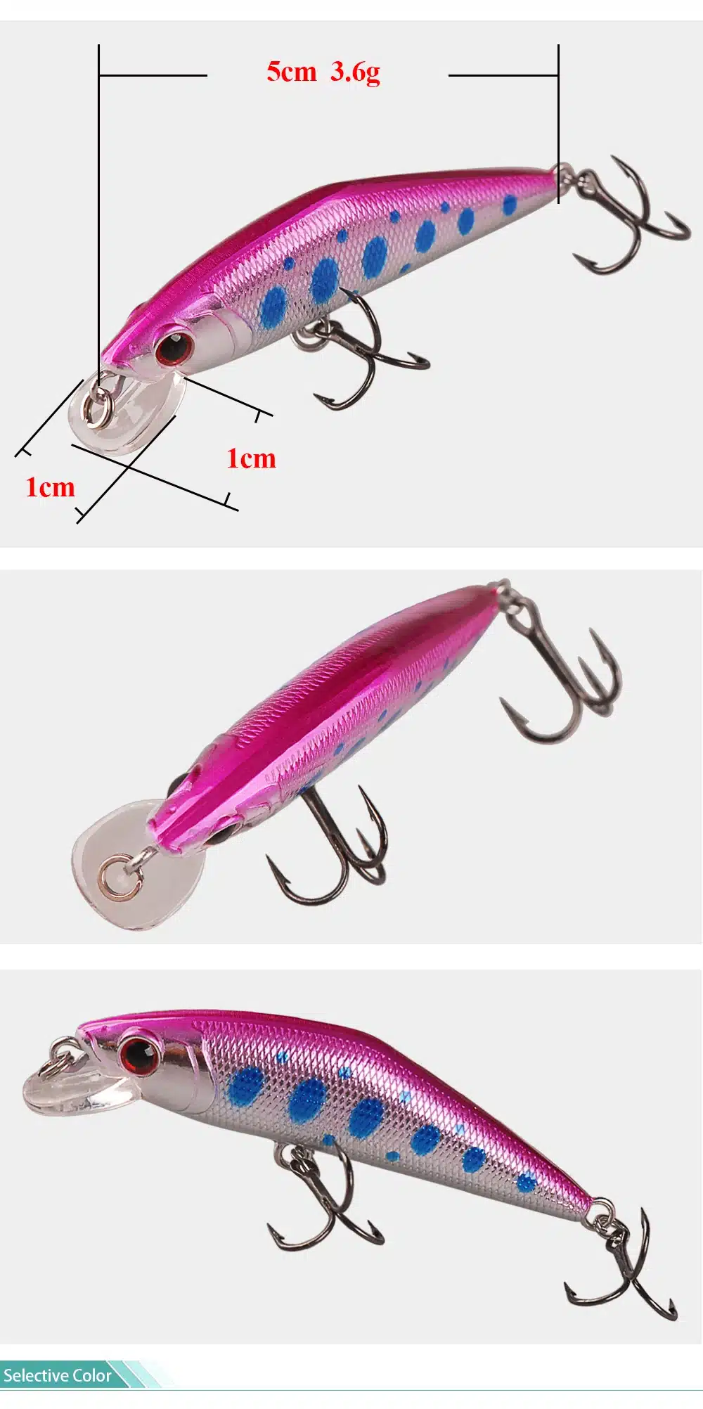 SMART Minnow Bait 50mm3.6g Sinking Hard Fishing Lure VMC Hook Isca Artificial Para Pesca Leurre Peche Fishing Wobblers Kunstaas 12