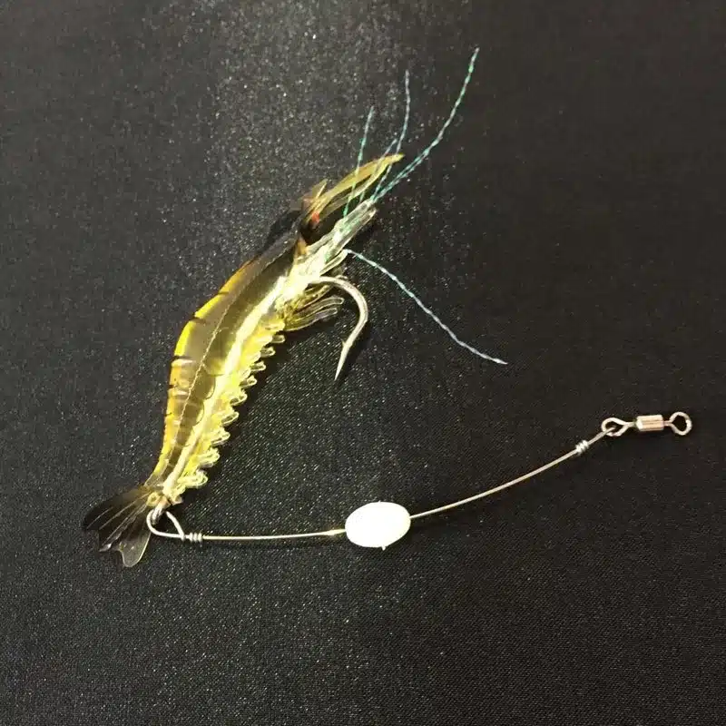 5pcs/lot Shrimp Soft Lure 9cm/6g Fishing Artificial Bait With Glow Hook Swivels Anzois Para Pesca Sabiki Rigs Fishing Lure FU40 10
