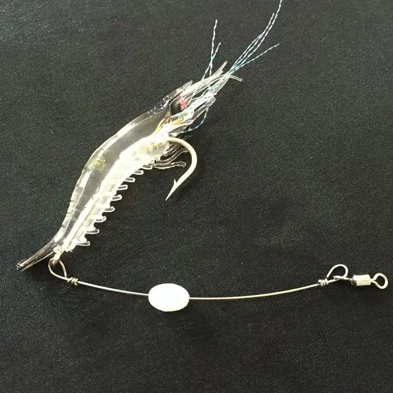 5pcs/lot Shrimp Soft Lure 9cm/6g Fishing Artificial Bait With Glow Hook Swivels Anzois Para Pesca Sabiki Rigs Fishing Lure FU40 11