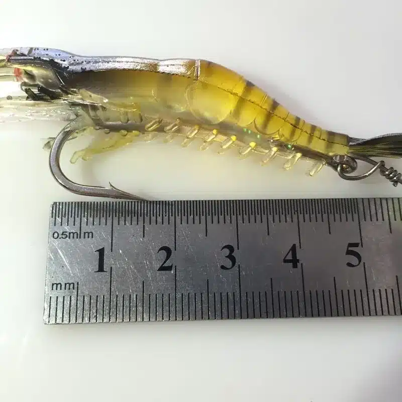 5pcs/lot Shrimp Soft Lure 9cm/6g Fishing Artificial Bait With Glow Hook Swivels Anzois Para Pesca Sabiki Rigs Fishing Lure FU40 13