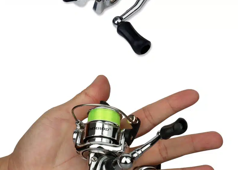EMMROD HOT Mini100 Pocket Spinning Fishing Reel Alloy Fishing Tackle Small Spinning Reel 4.3:1 Metal wheel pesca Small Reel 2