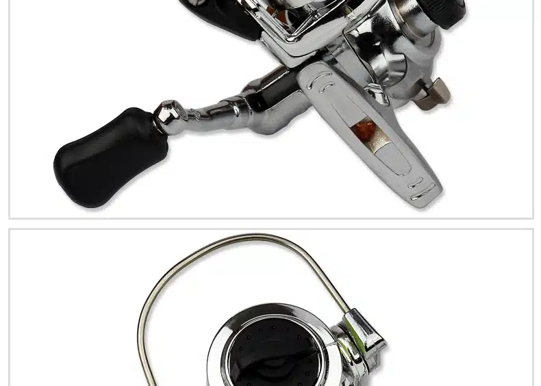EMMROD HOT Mini100 Pocket Spinning Fishing Reel Alloy Fishing Tackle Small Spinning Reel 4.3:1 Metal wheel pesca Small Reel 5