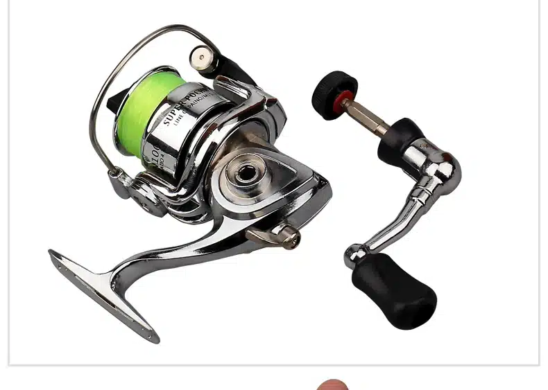 EMMROD HOT Mini100 Pocket Spinning Fishing Reel Alloy Fishing Tackle Small Spinning Reel 4.3:1 Metal wheel pesca Small Reel 8