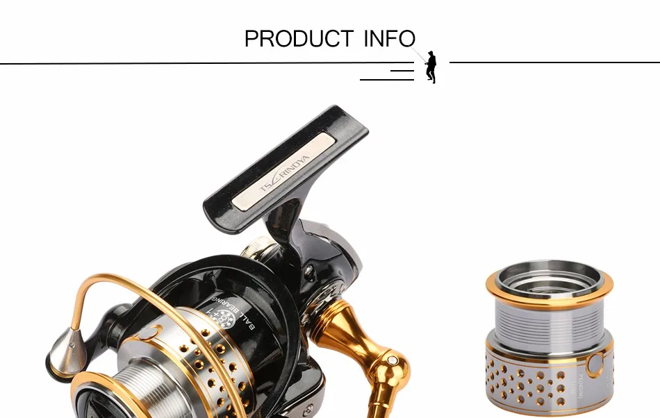 Tsurinoya Metal Fishing Reels Spinning Reel Left / Right Hand with one Spare Spool 9BB Carp Fishing Reel 3