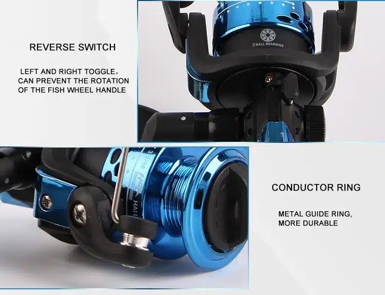 GUGUFISH Folding Spinning Fishing Reels Wheel Spinning Reel Pardew Lure Wheel Vessel Bait Casting Flying Fishing Trolling 17