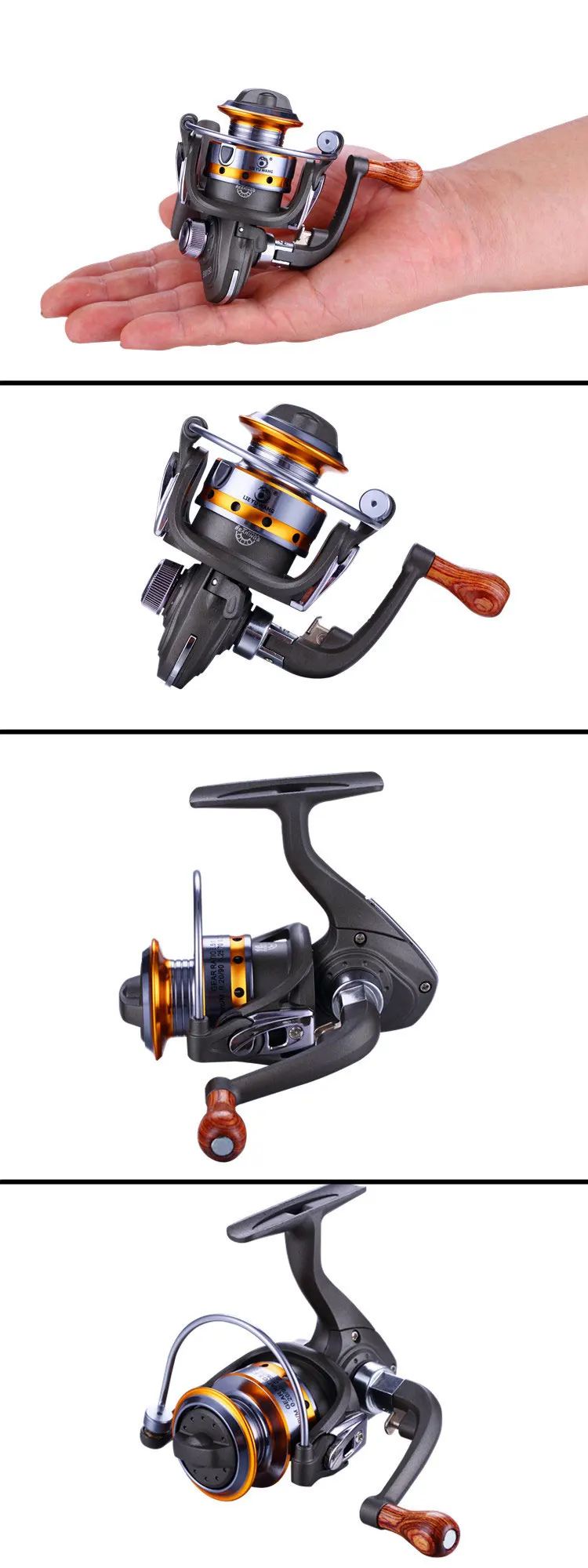 10BB 5.5:1 Mini Fishing Reel Metal Coil Ultra Light Small Spinning Reel Right/Left Fishing Rod Wheel Molinete Pesca 10