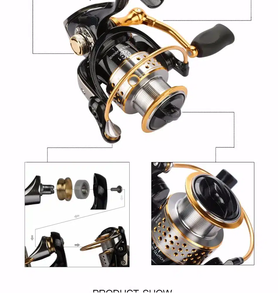 Tsurinoya spinning reel + one spare spool fishing reel 2000 series 9BB carp reel drag power 6KG 14