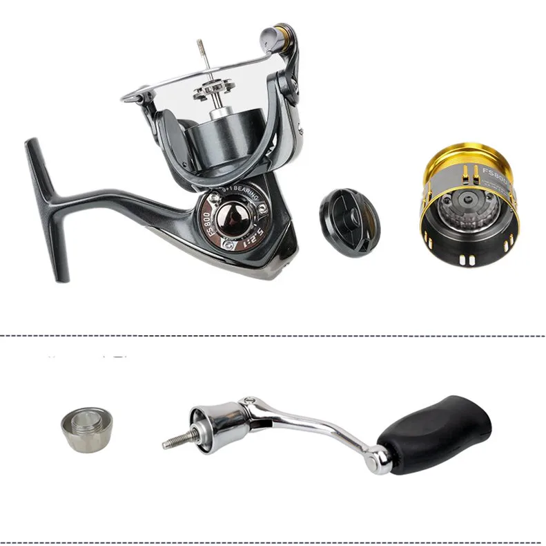 Tsurinoya Metal Spinning Fishing Reel 9+1BB/5.2:1/4kg FS 800/1000 Carretes Pesca Saltwater Lure Reels Carretilha Moulinet Peche 18