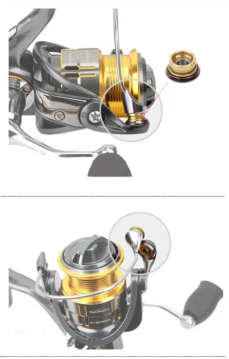 Tsurinoya Metal Spinning Fishing Reel 9+1BB/5.2:1/4kg FS 800/1000 Carretes Pesca Saltwater Lure Reels Carretilha Moulinet Peche 23