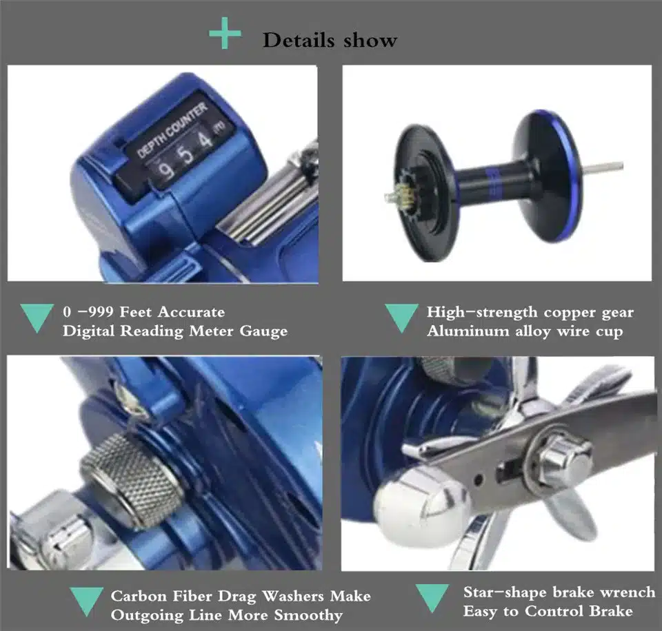 18 New YUMOSHI ACL30 ACL50 Trolling Fishing Reel 12+1BB 3.8:1 5.2:1 Casting Sea Fishing Reel Saltwater Baitcasting Reel Coil 4