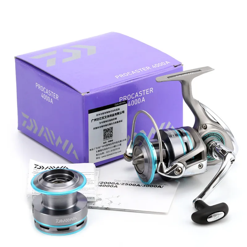 DAIWA PROCASTER Spinning Fishing Reel +Spare Spool 2000A 2500A 3000A 3500A 4000A Carretilha De Pesca Saltwater Carp Fishing Reel 19