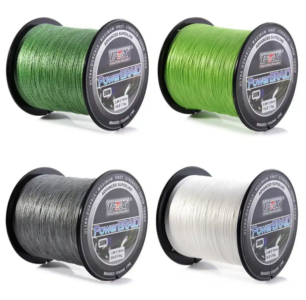 FTK 500M PE Braided Line Fishing cord 8-60LB 0.1-0.4mm 4 Strand Multifilament Fishing PE Braided Wire 500M Fishing line 4