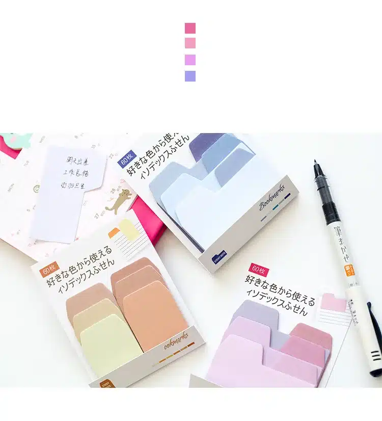 1 PCS Gradient Color Memo Pad Sticky Notes Memo Notebook Stationery Note Paper Stickers School Supplies 20