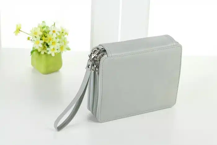 124 Holder 4 Layer Portable PU Leather School Pencils Case Large Capacity Pencil Bag For Colored Pencils Watercolor Art Supplies 28